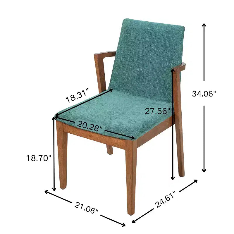 Christopher Knight Home Chaiwat Sedie da pranzo moderne imbottite in legno di gomma con schienale