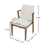 Christopher Knight Home Chaiwat Sedie da pranzo moderne imbottite in legno di gomma con schienale