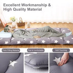 Materasso giapponese Futon arrotolabile, Materassino Tatami pieghevole e Letto portatile da terra per adulti, Stampa Stelle