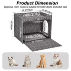 Mobile per lettiera per gatti in rattan con contenitore nascosto, mobile bagno per gatti da interno con tappetino e recinzione, elegante soluzione per lettiera da salotto