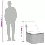 vidaXL Set Divani da Giardino Nero