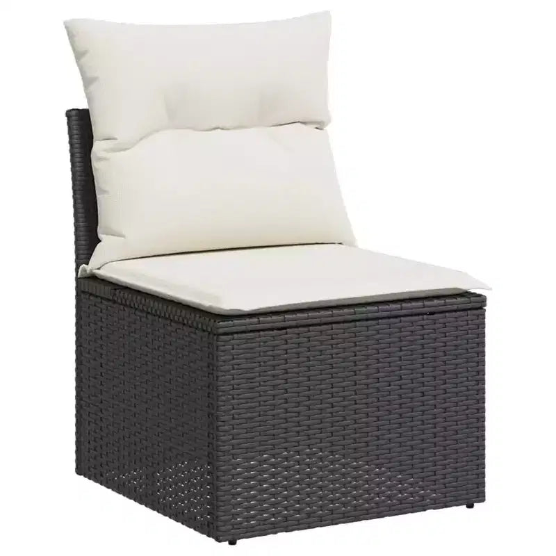 vidaXL Set Divani da Giardino Nero