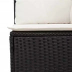 vidaXL Set Divani da Giardino Nero