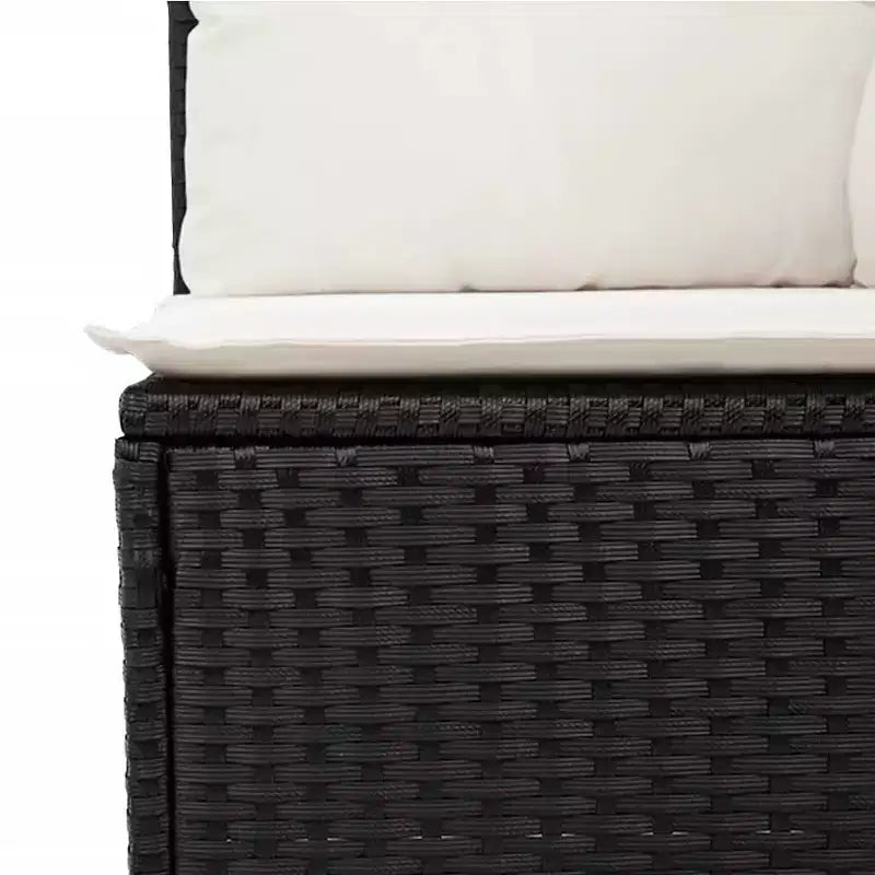 vidaXL Set Divani da Giardino Nero