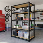 Scaffale portaoggetti in metallo a 5 ripiani da 29,5" L, unità di scaffalatura da garage regolabile per impieghi gravosi, ripiano organizer multiuso con capacità di 907 kg