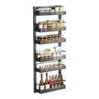 6-Tier Over The Door Organizer, Adjustable Hanging Spice Rack, Wall/Door Mount for Pantry/Laundry