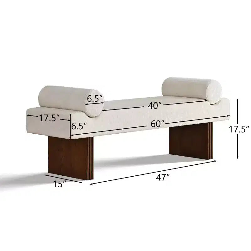 Panca moderna imbottita in ciniglia con cuscini, panca da ingresso con seduta imbottita, panca fondoletto per camera da letto o soggiorno-Panipeachy