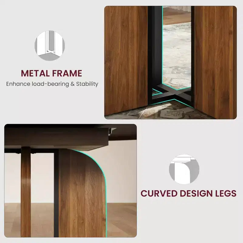 Tavolo da pranzo rotondo allungabile da cascina 120-160 cm Tavolo da cucina in legno allungabile con gambe più larghe e supporto in metallo per 4-8 persone, salvaspazio per appartamento