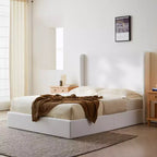 Christopher Knight Home Heino - Letto da terra moderno in microfibra di cocco con testiera ad alette