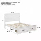 Struttura Letto a Baldacchino Clihome con Testiera Alta, Cassetti Portaoggetti e Luci a LED (Queen/King)