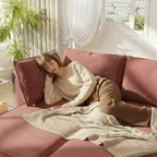 GDFStudio Zayne Divano Sezionale Modulare Trasformabile a 4 Posti in Tessuto con Contenitore Stile Moderno