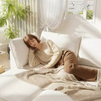 GDFStudio Zayne Divano Sezionale Modulare Trasformabile a 4 Posti in Tessuto con Contenitore Stile Moderno