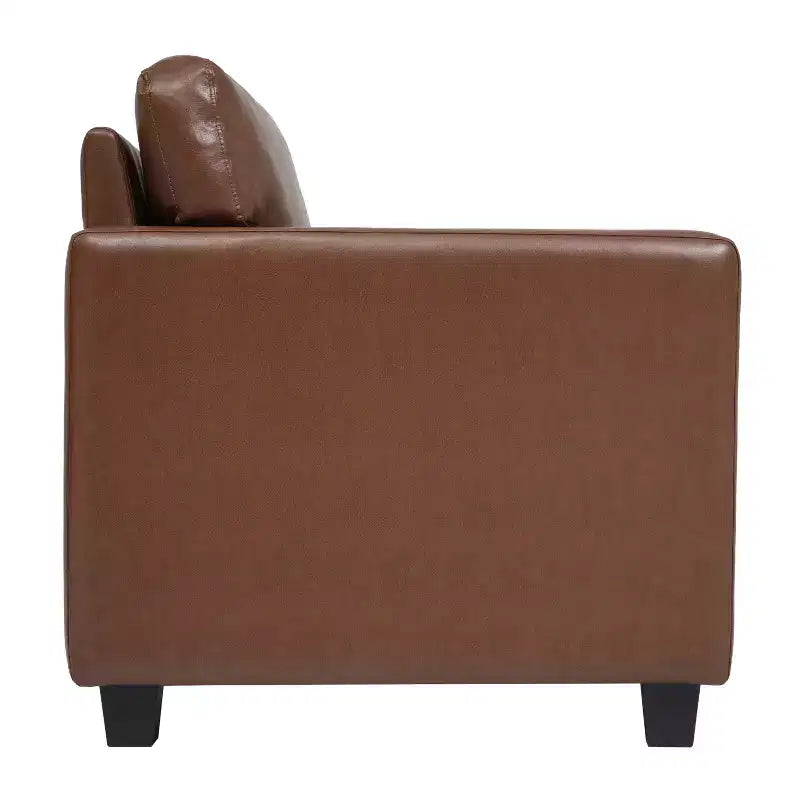 Poltrona ModernLuxe Accent, divano singolo imbottito, poltrona club, poltrona da lettura, poltrona relax con morbido cuscino, marrone