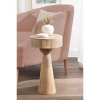 Kate and Laurel Tavolino laterale in legno Solbrett, naturale, 12x12x22