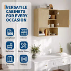 Mobiletto a specchio classico effetto "porta di granaio" con ripiani regolabili Mobiletto da parete per bagno Dimensioni: 25 X 23,6 X 9 pollici