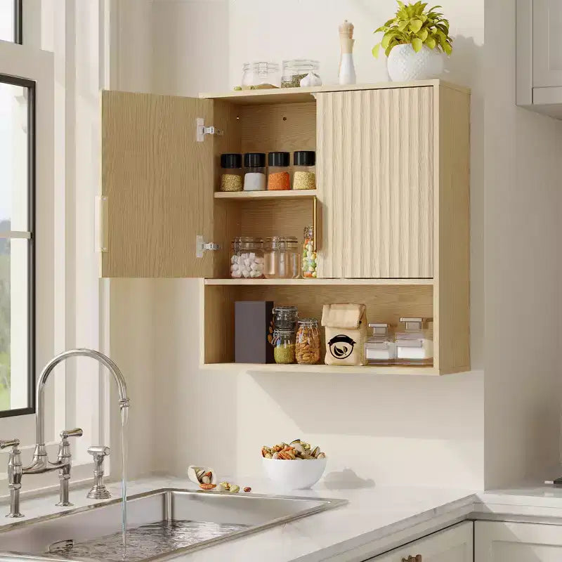 Mobiletto a specchio classico effetto "porta di granaio" con ripiani regolabili Mobiletto da parete per bagno Dimensioni: 25 X 23,6 X 9 pollici
