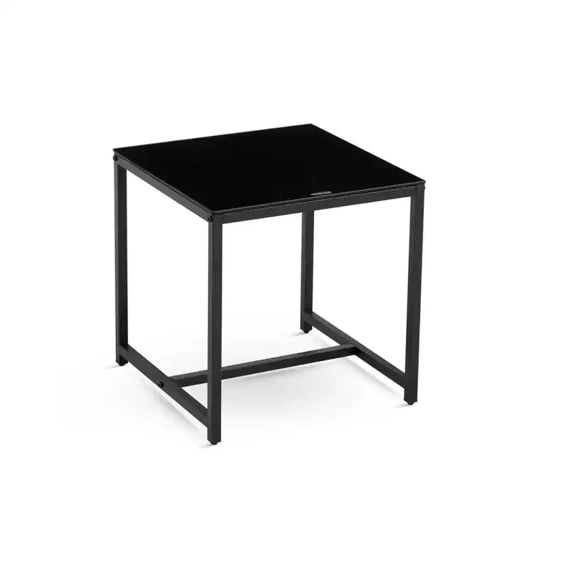 Set di 2 comodini in MDF nero con gambe in metallo, tavolini moderni per camera da letto