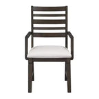 GDFStudio Everett Sedia da pranzo classica in legno con sedile imbottito (set da 2)