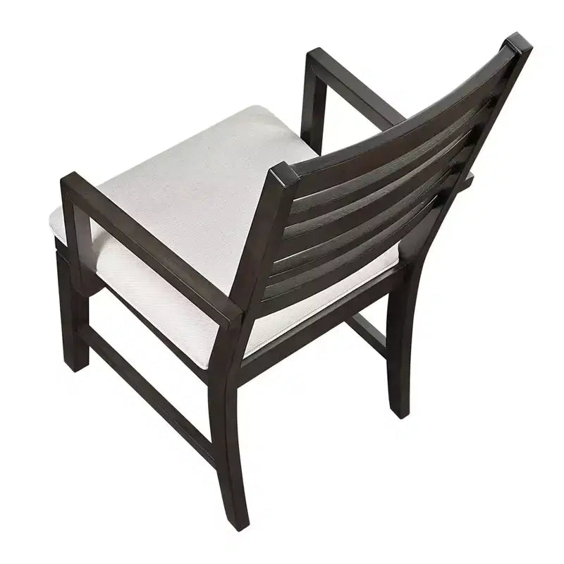 GDFStudio Everett Sedia da pranzo classica in legno con sedile imbottito (set da 2)