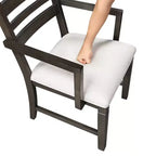 GDFStudio Everett Sedia da pranzo classica in legno con sedile imbottito (set da 2)