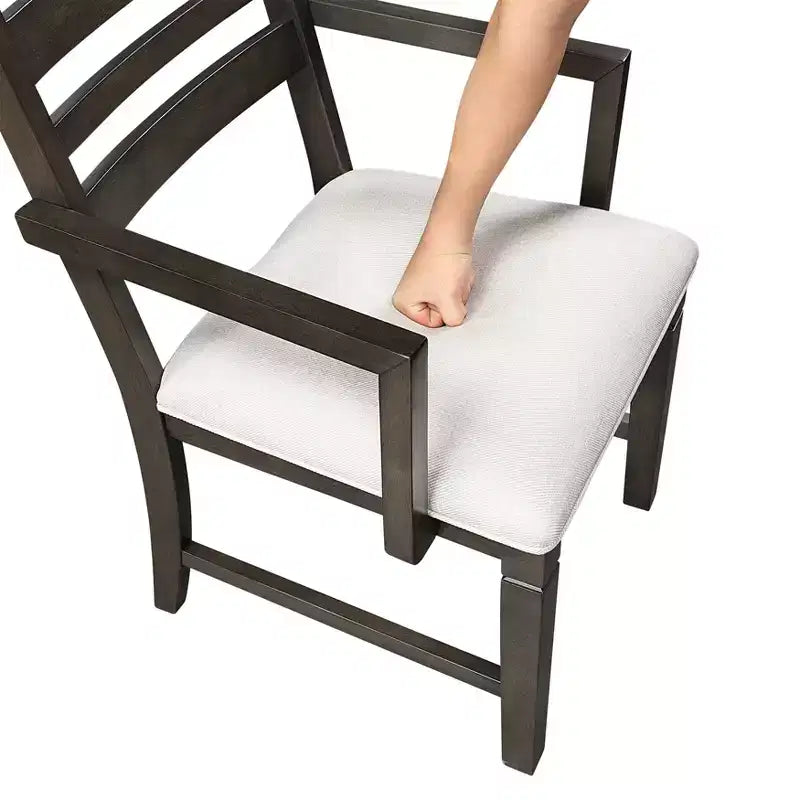 GDFStudio Everett Sedia da pranzo classica in legno con sedile imbottito (set da 2)