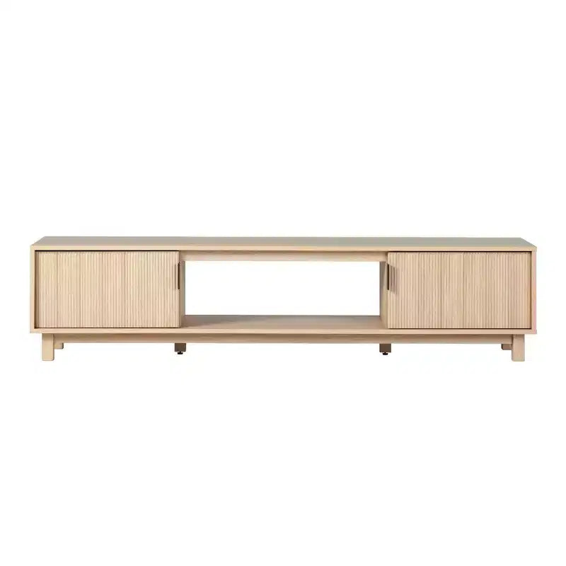 Mobile TV moderno in legno scanalato a 2 ante