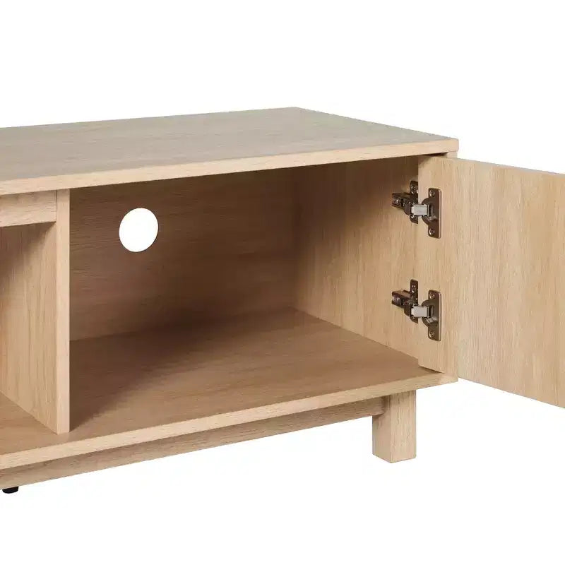 Mobile TV moderno in legno scanalato a 2 ante