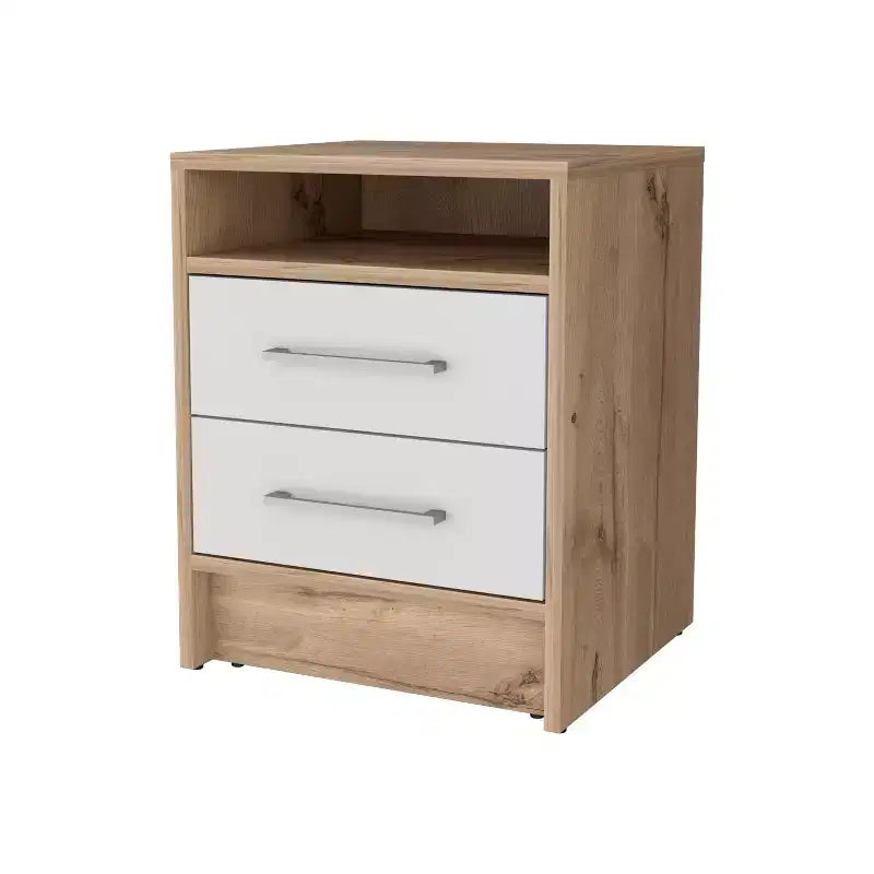 Con un design pulito e moderno, questo comodino Philadelphia, a due cassetti e con ripiano a scomparsa, offre un pratico spazio contenitivo e una struttura robusta, rendendolo.