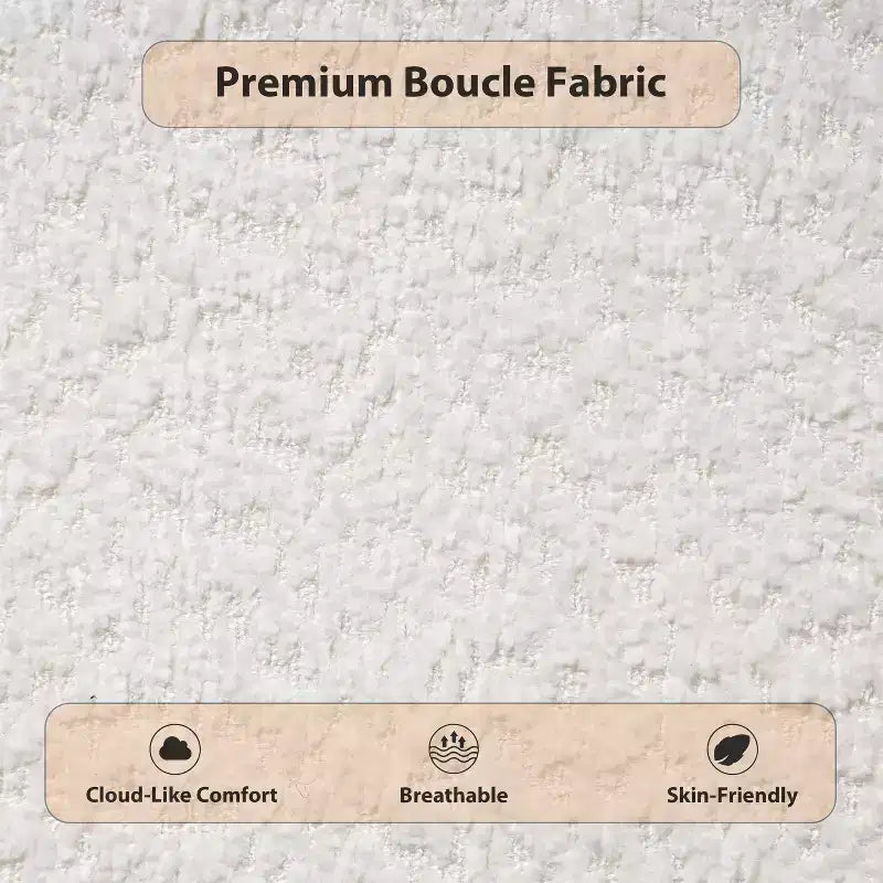 Letto imbottito GDFStudio Layton moderno e minimalista in bouclé con testiera