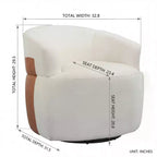 GDFStudio Winnie Poltroncina Girevole Moderna con Struttura in Legno e Gambe in Metallo