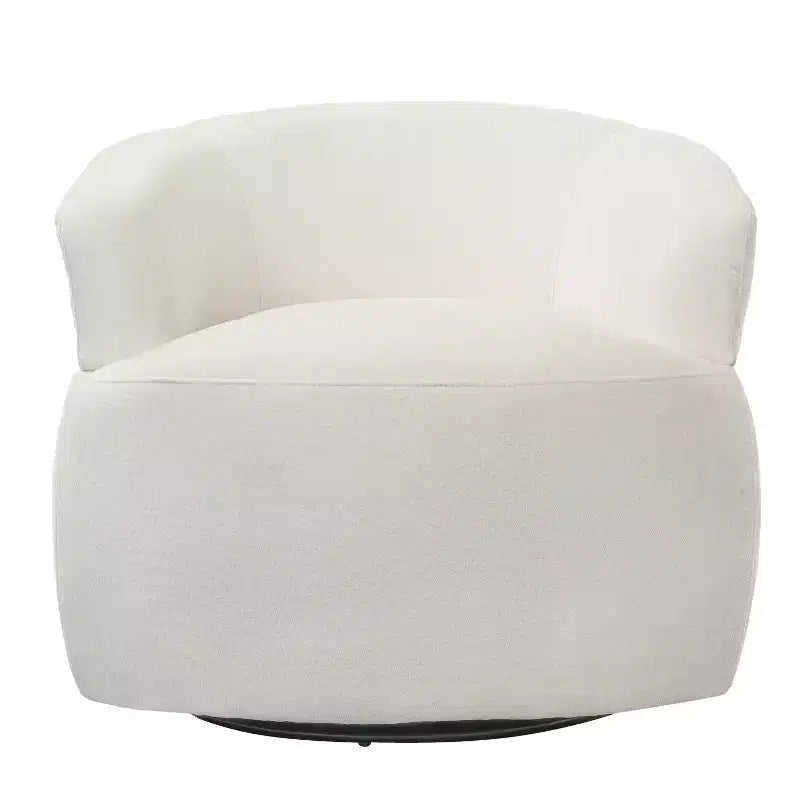 GDFStudio Winnie Poltroncina Girevole Moderna con Struttura in Legno e Gambe in Metallo