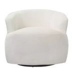 GDFStudio Winnie Poltroncina Girevole Moderna con Struttura in Legno e Gambe in Metallo