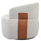 GDFStudio Winnie Poltroncina Girevole Moderna con Struttura in Legno e Gambe in Metallo