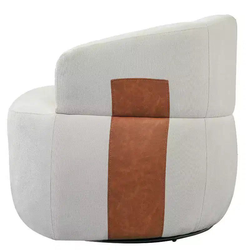 GDFStudio Winnie Poltroncina Girevole Moderna con Struttura in Legno e Gambe in Metallo