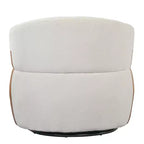 GDFStudio Winnie Poltroncina Girevole Moderna con Struttura in Legno e Gambe in Metallo