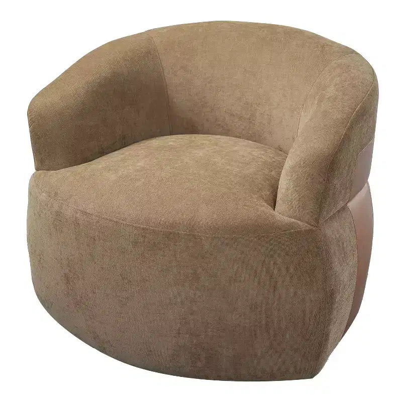GDFStudio Winnie Poltroncina Girevole Moderna con Struttura in Legno e Gambe in Metallo