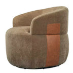 GDFStudio Winnie Poltroncina Girevole Moderna con Struttura in Legno e Gambe in Metallo