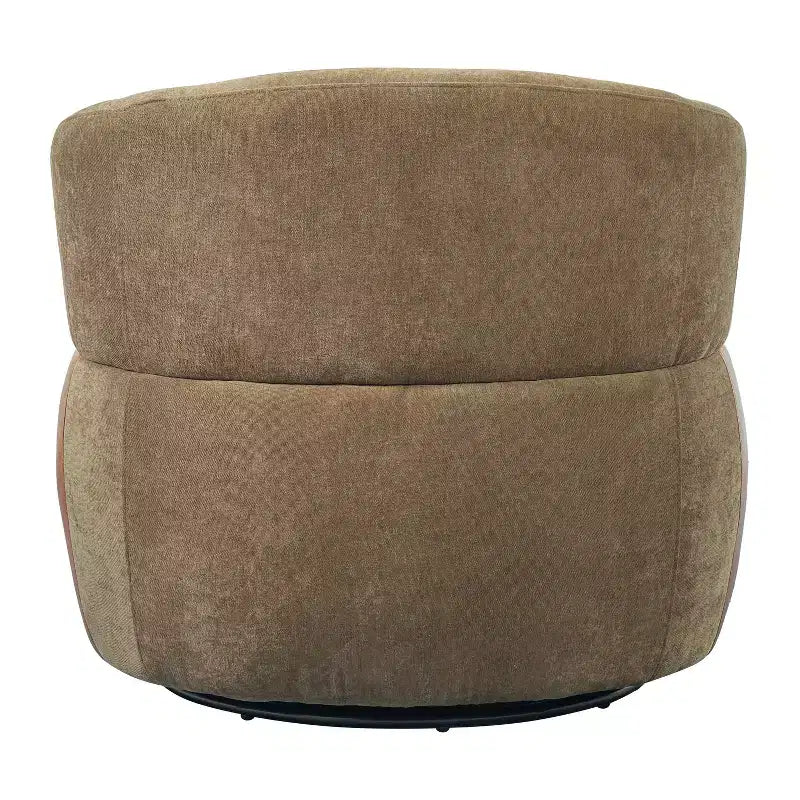 GDFStudio Winnie Poltroncina Girevole Moderna con Struttura in Legno e Gambe in Metallo