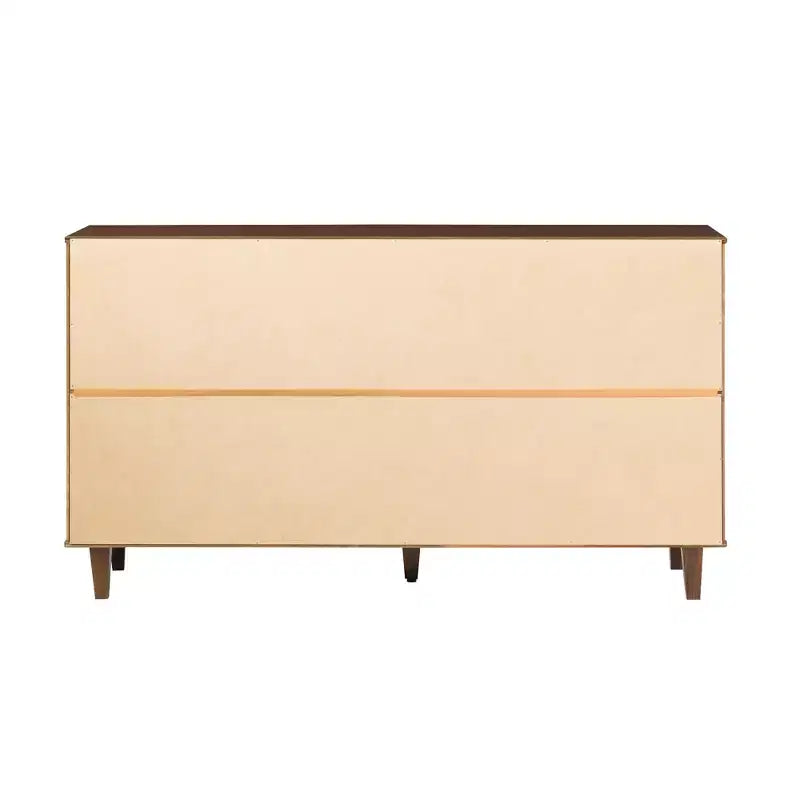 Cassettiera Doppia a 6 Cassetti Verticale Moderna in Legno Massello Noce - Walker Edison