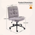 Sedia da ufficio senza braccioli Karl Home con ruote