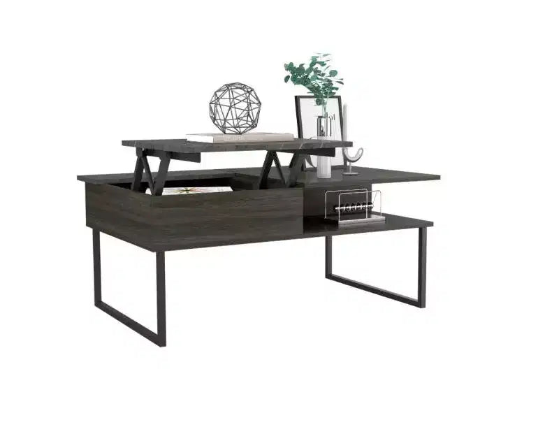 Tavolino da caffè sollevabile Juvve, con un ripiano, finitura Carbon Espresso / Onyx, marca Fun little toys