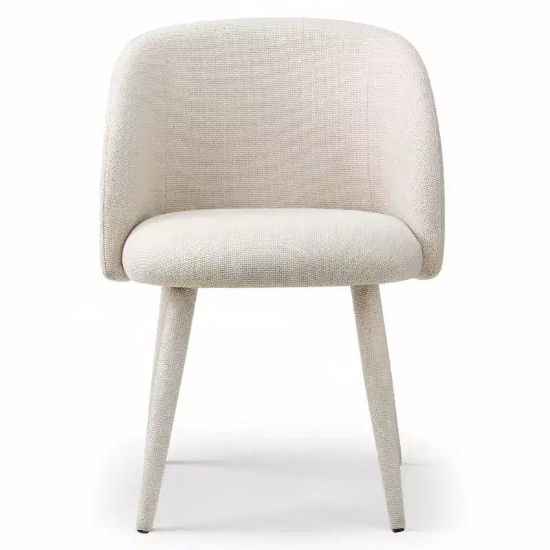 Set di 2 sedie da pranzo moderne imbottite in tessuto con braccioli e gambe in metallo avvolto, sedute imbottite per cucina e sala da pranzo - Panipeachy