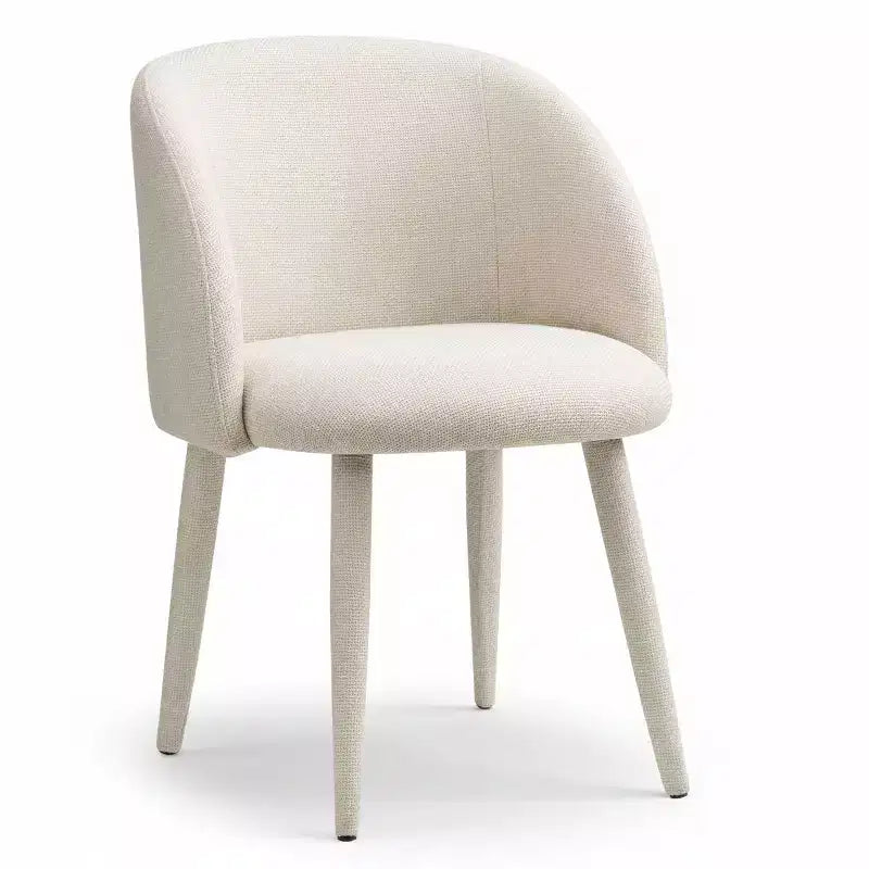 Set di 2 sedie da pranzo moderne imbottite in tessuto con braccioli e gambe in metallo avvolto, sedute imbottite per cucina e sala da pranzo - Panipeachy