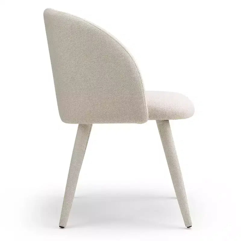 Set di 2 sedie da pranzo moderne imbottite in tessuto con braccioli e gambe in metallo avvolto, sedute imbottite per cucina e sala da pranzo - Panipeachy