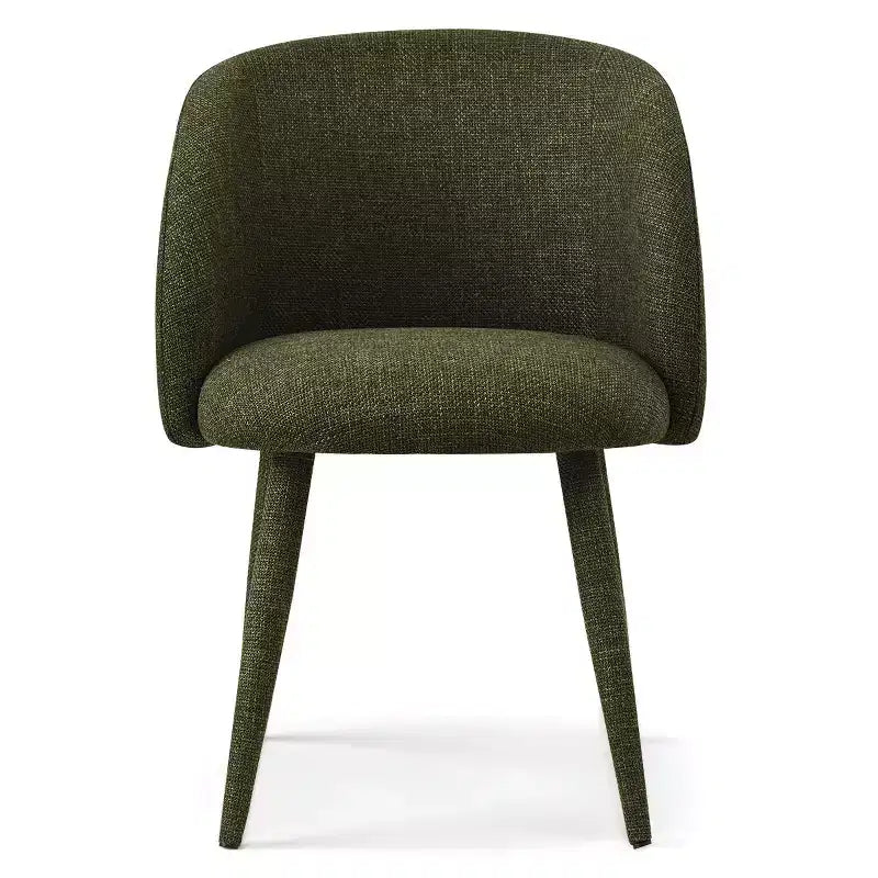 Set di 2 sedie da pranzo moderne imbottite in tessuto con braccioli e gambe in metallo avvolto, sedute imbottite per cucina e sala da pranzo - Panipeachy