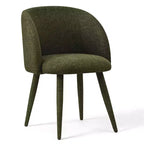 Set di 2 sedie da pranzo moderne imbottite in tessuto con braccioli e gambe in metallo avvolto, sedute imbottite per cucina e sala da pranzo - Panipeachy