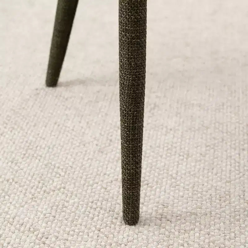 Set di 2 sedie da pranzo moderne imbottite in tessuto con braccioli e gambe in metallo avvolto, sedute imbottite per cucina e sala da pranzo - Panipeachy