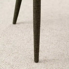 Set di 2 sedie da pranzo moderne imbottite in tessuto con braccioli e gambe in metallo avvolto, sedute imbottite per cucina e sala da pranzo - Panipeachy