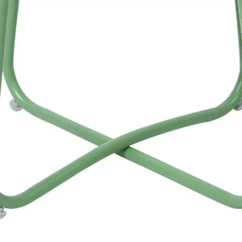 AEELLEEA Tavolino rotondo in metallo da esterno, resistente alle intemperie, per patio, giardino, cortile, veranda e balcone, verde