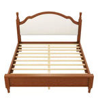GDFStudio Letto a piattaforma in legno Peterson con testiera imbottita